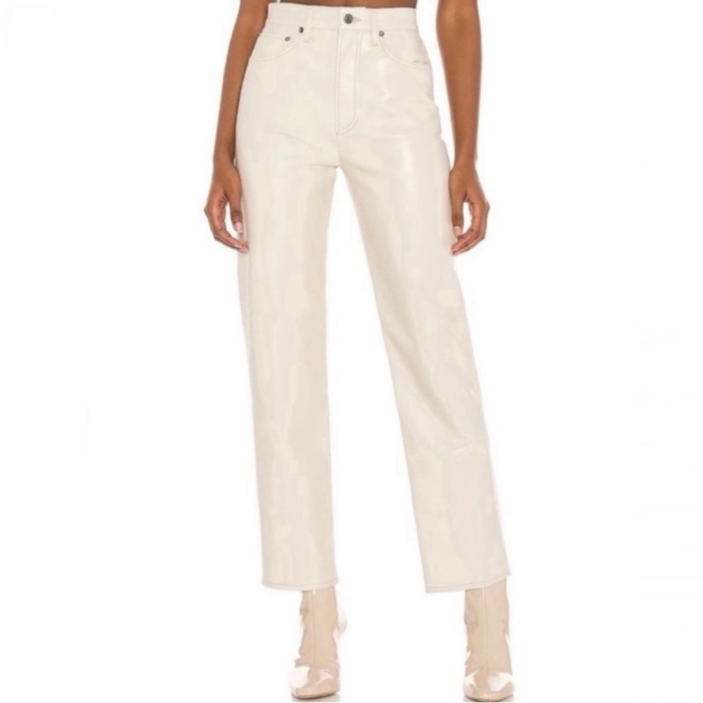 NEW AGOLDE REVOLVE RECYCLED LEATHER HIGH-WAISTED PANTS